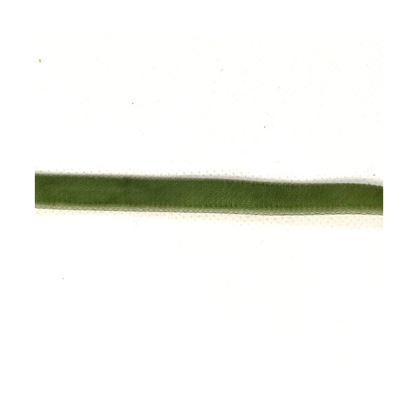 1,60M de ruban velours vert - 10mm - Photo n°1