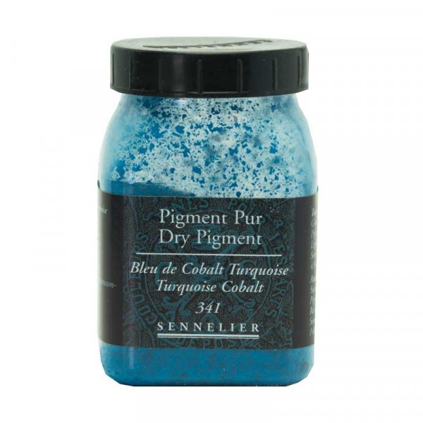 Pigment en poudre - Sennelier - Bleu de Cobalt Turquoise - Pot de 200 ml - Photo n°1
