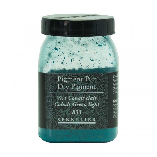 Pigment en poudre - Sennelier - Vert Cobalt Clair - Pot de 200 ml - Photo n°1