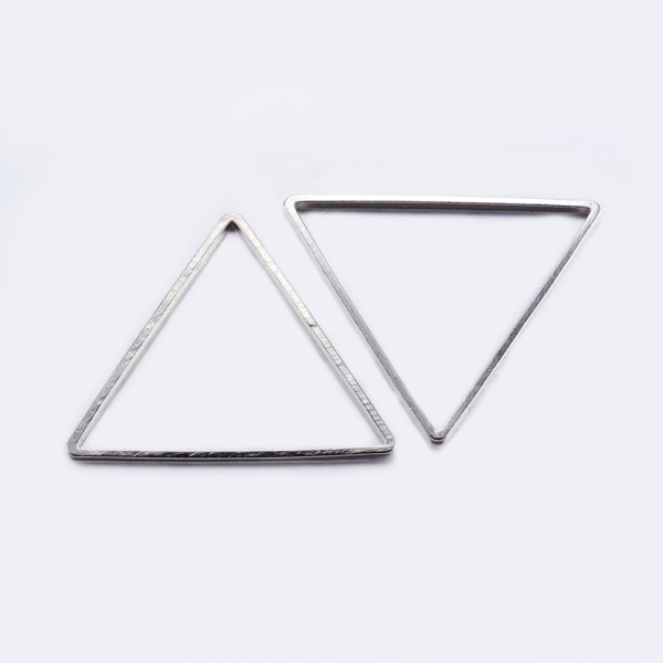 Anneaux connecteurs triangle 20 mm argent mat x 10 - Photo n°1