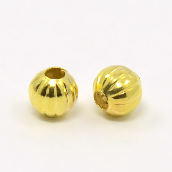 Perles métal intercalaires 6 mm doré x 20 - Photo n°1