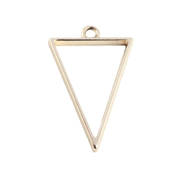 Pendentif Triangle évidé en métal 39x52mm OR ROSE (ROSE GOLD) - Photo n°1