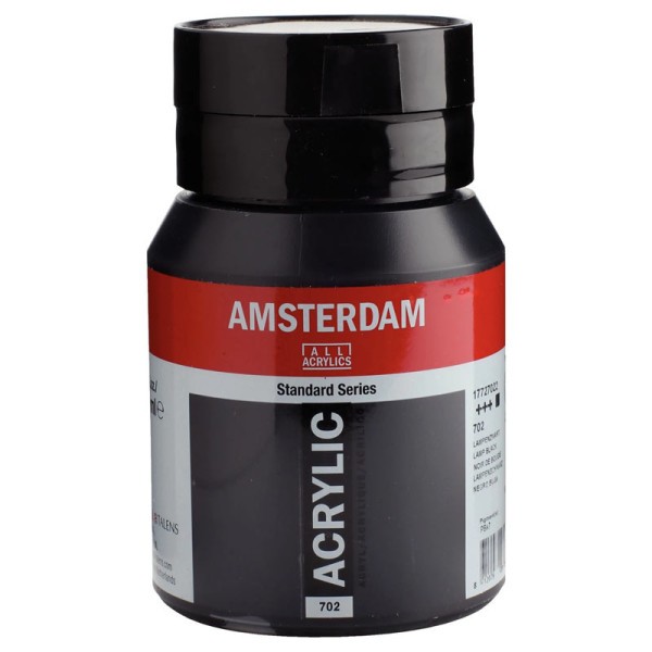 Pot peinture acrylique 500ml Amsterdam noir de bougie - Photo n°1