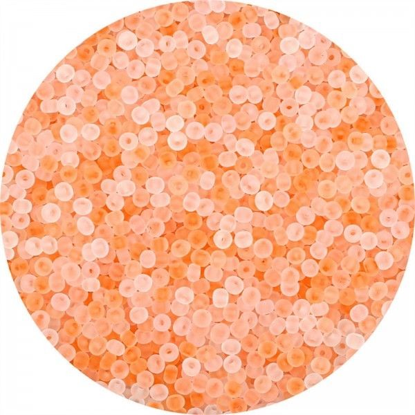 PS11893200  PAX 1 Sachet d'environ 220 Perles de rocaille en verre effet Givre Orange 10gr - Photo n°1