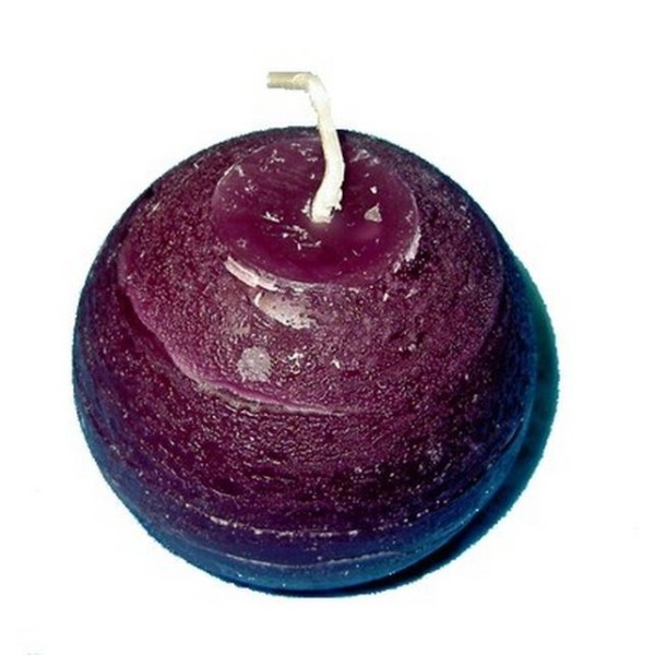 Bougie boule violette - Photo n°1
