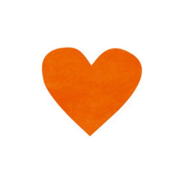 Confettis papier coeur orange - Photo n°1