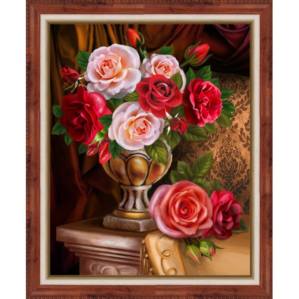 Kit de peinture diamant Roses Nobles 30x40 cm AM1731 - Photo n°1