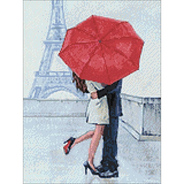 Kit de peinture diamant L'amour à Paris 30x40 WD3015 - Photo n°1