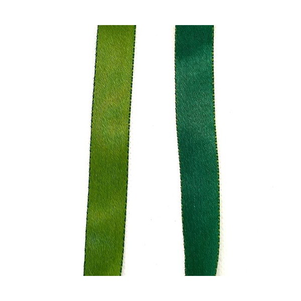 6M de ruban satin double face - vert bicolore - 15mm - 6 - Photo n°1