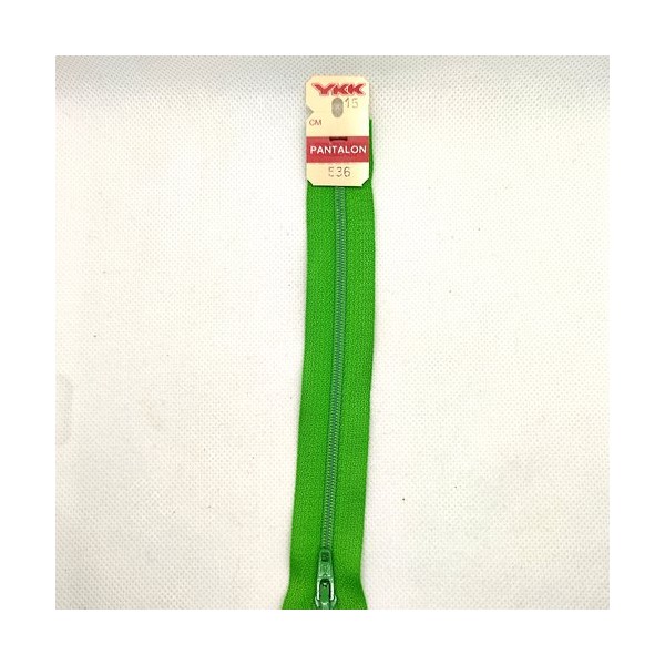1 Fermeture éclair YKK - vert 536 - 15cm - maille nylon - BRI - Photo n°1