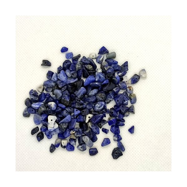 30 Grammes de chips de perles gemme soladite percées bleu / gris - 246 - Photo n°1