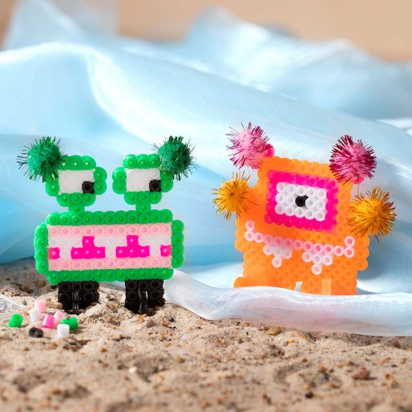 Mini kit créatif enfant - Monstres en perles à repasser - 2 pcs - Photo n°2