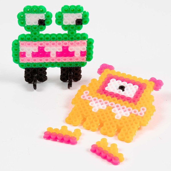 Mini kit créatif enfant - Monstres en perles à repasser - 2 pcs - Photo n°3