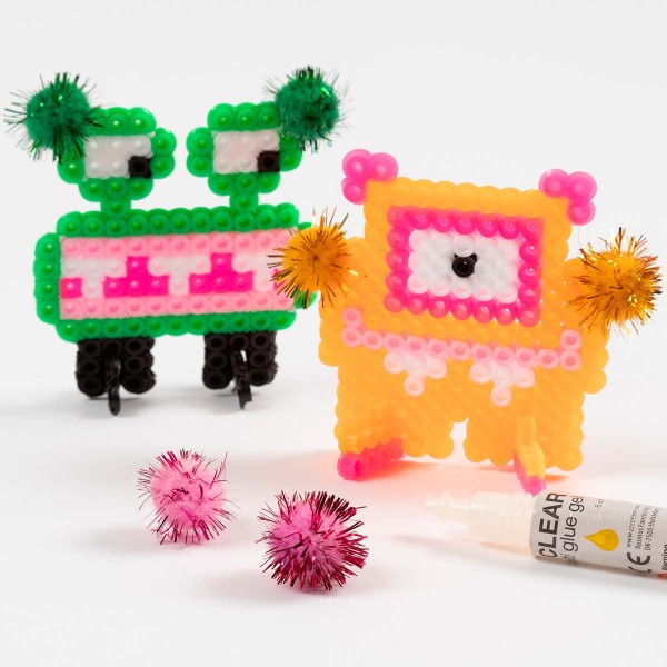 Mini kit créatif enfant - Monstres en perles à repasser - 2 pcs - Photo n°6