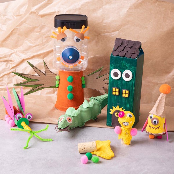 Maxi Mix créatif recyclage - Drôles de monstres - 200 pcs - Photo n°6