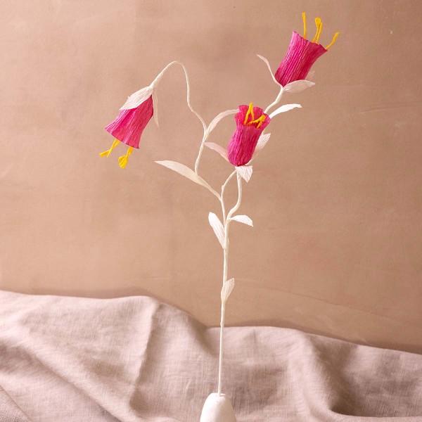 Kit DIY papier crépon - Fleurs sur base en argile - Couleurs pastel - 4 pcs - Photo n°6