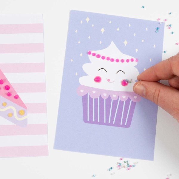 Mini kit créatif enfant - Crée tes invitations d'anniversaire - 4 cartes - Photo n°6