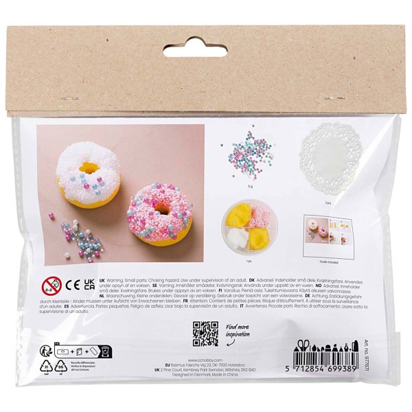 Mini Kit créatif enfant - Donuts en pâte à modeler autodurcissante - 2 pcs - Photo n°4