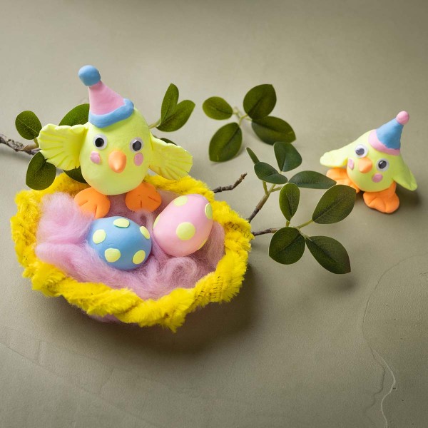 Kit Créatif de Pâques - Poussins en pâte à modeler - Photo n°2