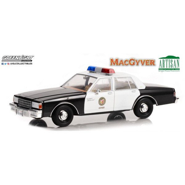 Chevrolet Caprice Los Angeles Police - Mac Gyver 1985 1/18 Greenlight - Photo n°1