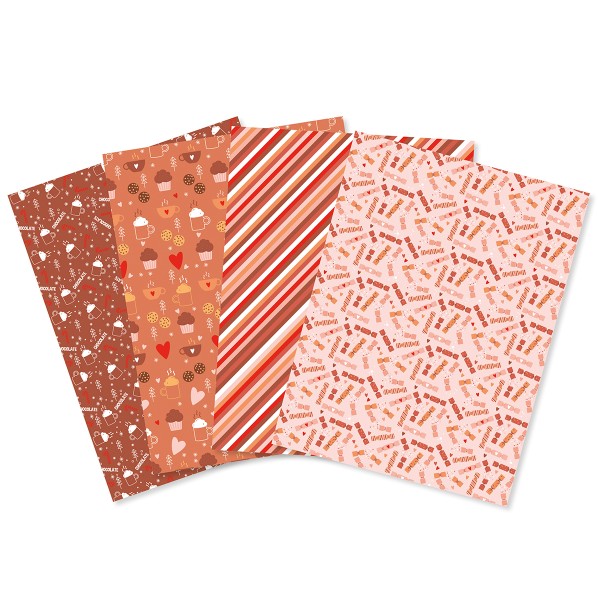 Papier décopatch texture - Noël Chocolat - Edition limitée - 30 x 40 cm - 4 feuilles - Photo n°5