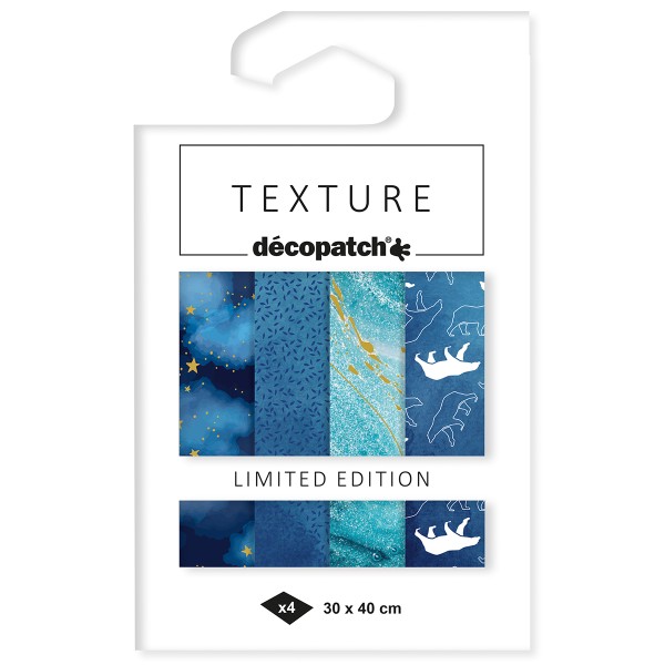 Papier décopatch texture - Noël Arc - Edition limitée - 30 x 40 cm - 4 feuilles - Photo n°1