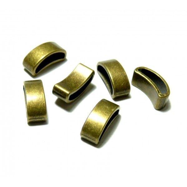 H116403 PAX 20 passants Slides métal couleur Bronze pour cordons lanieres - Photo n°1