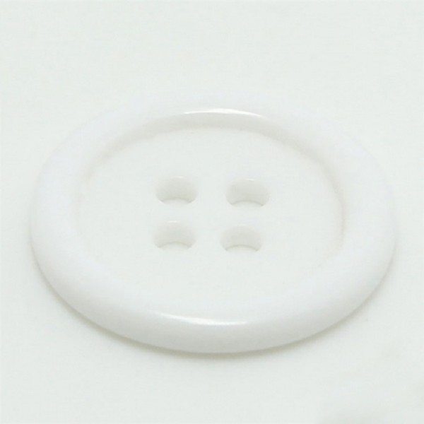 Boutons rond 12.5 mm résine blanc x 10 - Photo n°1