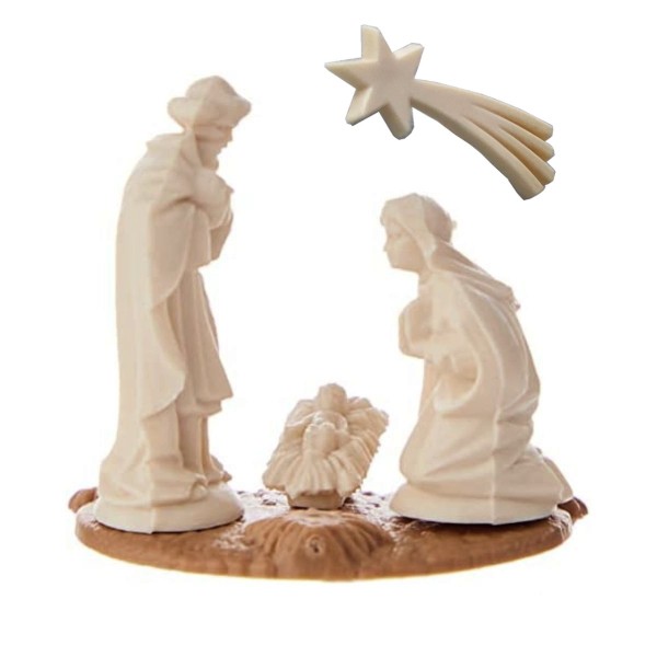 Gros lot de 25 petites Miniatures de figurines de crèche de noël, hauteur 2 cm, Santons de Jésus, Ma - Photo n°1
