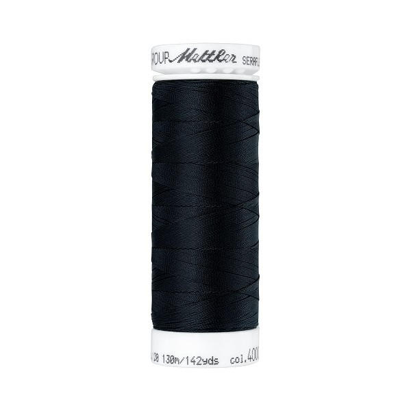 Bobine de fil coudre Elastique noir 4000 METTLER (130M ) Haute élasticité - Photo n°1