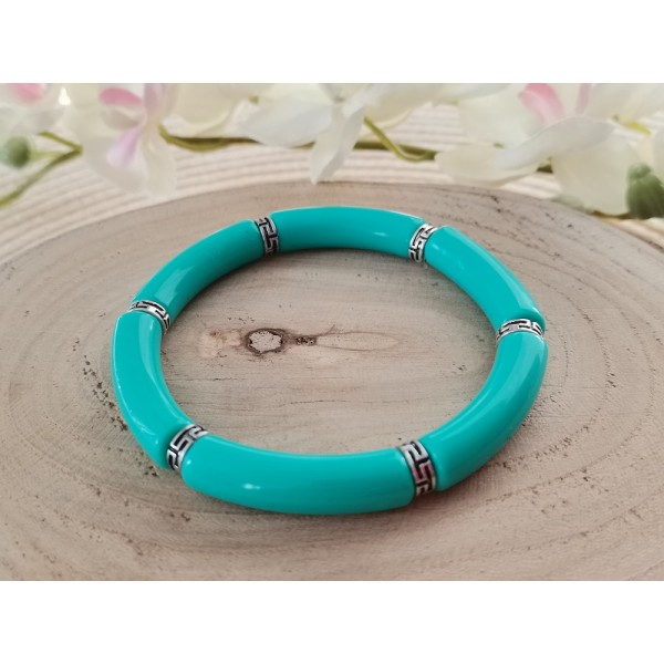 Kit bracelet perles tube incurvé uni - Photo n°1