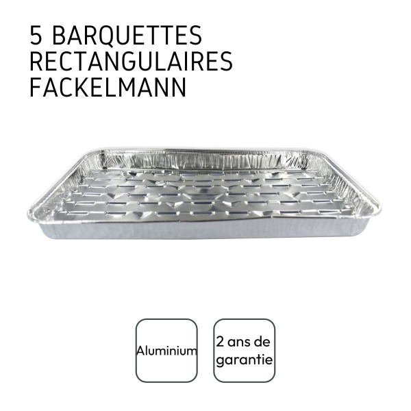 Lot de 5 barquettes en aluminium Fackelmann - Photo n°4