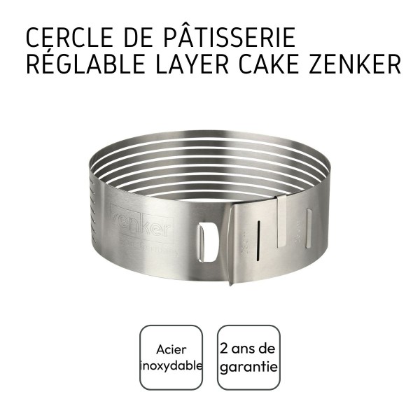 Cercle à pâtisserie pour trancher les gâteaux en étages Zenker Smart Pastry - Photo n°4