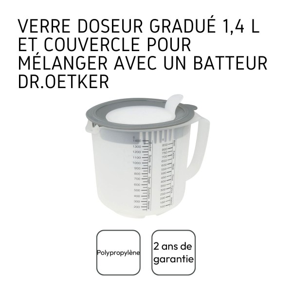 Verre mélangeur et doseur en plastique de 1,4 litre Dr.Oetker - Photo n°4