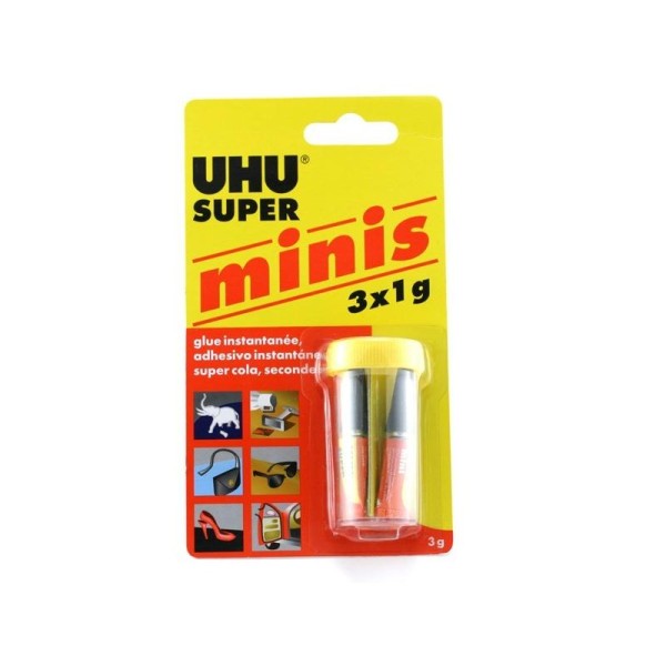 Colle UHU Power Glue Mini colle super puissante 3x1g - Photo n°1