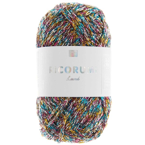Fil à crocheter en coton pour Amigurumi - Ricorumi - Lamé Multicolore - 10 g - Photo n°1