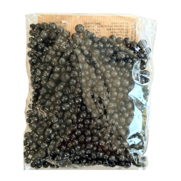 Perles d'argile Noir pailletées 4-8 mm, Sachet de 200 ml, soit 100g environ, pour une décoration de - Photo n°1