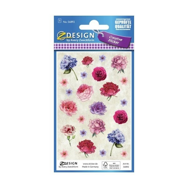 AVERY Zweckform - Stickers Z-Design - Mix de fleurs - Photo n°1