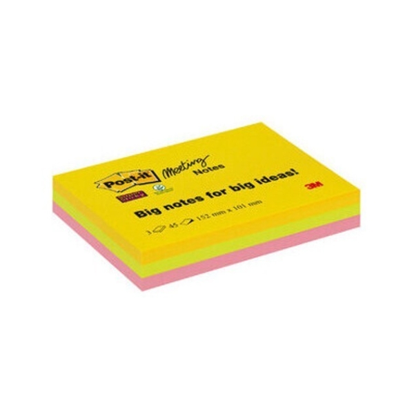 Post-it - Bloc-note Super Sticky Meeting Notes, 152 x 101 mm - Photo n°1