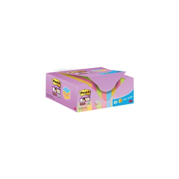 Post-it - Bloc-note Super Sticky Notes, 47,6 x 47,6 mm, 20+4 - Photo n°1