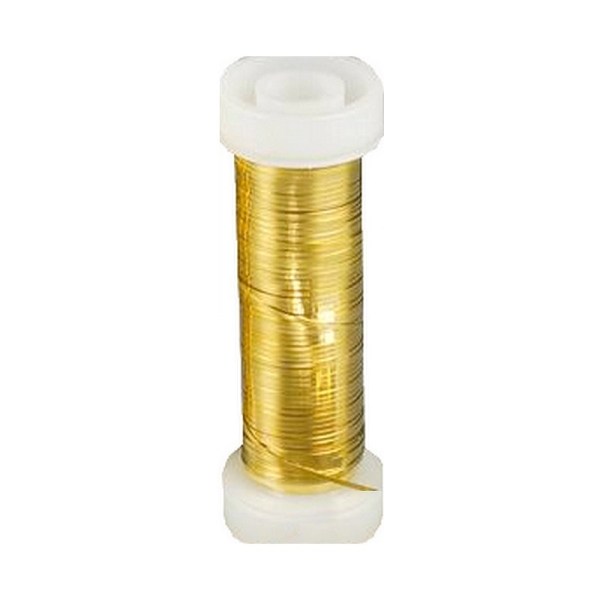 Fil métallique plat couleur laiton doré, env. 0,6 x 0,1 mm, 28 mètres, 20  g, pour la réalisation de - Fil aluminium 2mm - Creavea