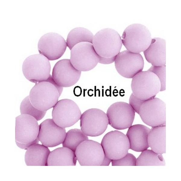 Perles acryliques mates 6 mm de diametre sachet de 23 gr soit environ 200 perles orchidee - Photo n°1