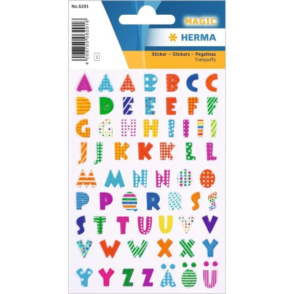 HERMA - Stickers alphabet MAGIC, A-Z, gravé Stone - Photo n°1