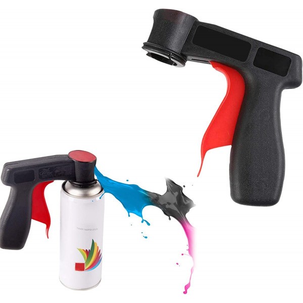Poignée pistolet professionnel pour bombe de peinture spray gun SURDISCOUNT - Photo n°1