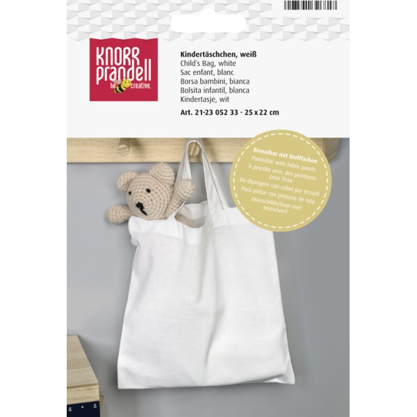 KNORR prandell - Sac en coton pour enfants, (L)250 x (H)220 mm - Blanc - Photo n°1