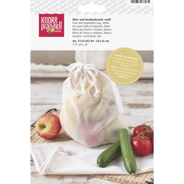 KNORR prandell - Sac en coton pour fruits et légumes, blanc - Photo n°1