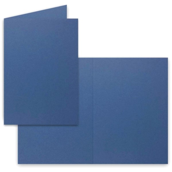 Lot 25 Cartes Doubles Bleu avec enveloppes, format A6, 105 x 149 mm - Photo n°2