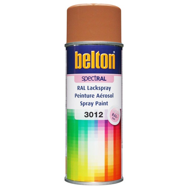 Bombe de peinture Belton Spectral RAL3012 rouge beige mat 400ml - Photo n°1