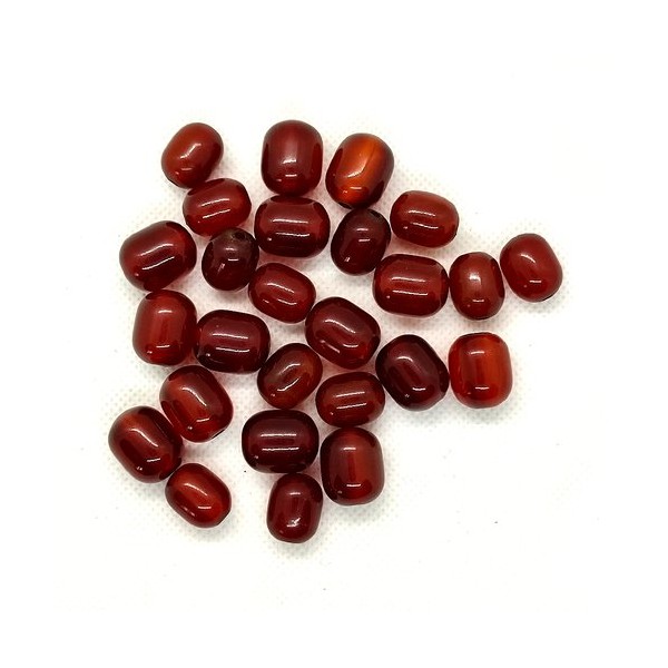 28 Perles en résine olive - marron - 16x18mm et 12x15mm - Photo n°1