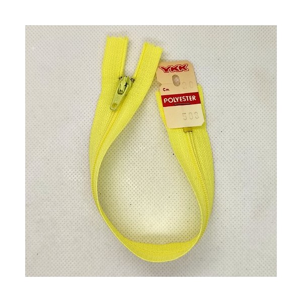 1 Fermeture éclair YKK jaune 508 - 20cm - non séparable - maille nylon - Photo n°1